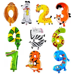 Globo Números de Animalitos 16"