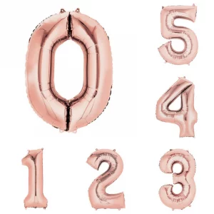 Globo Número Rosado 32"