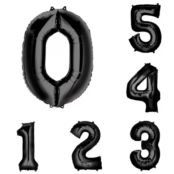 Globo Número Negro 32"